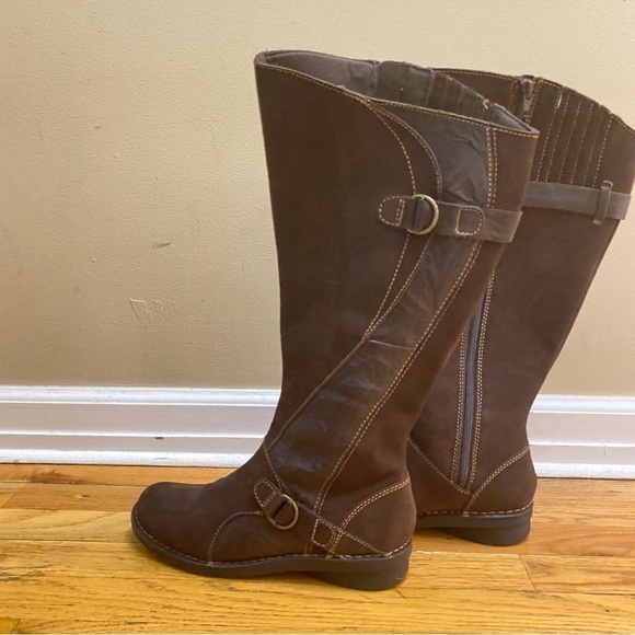 Clarks Suede/Leather Upper Ridding Boots - Picture 6 of 10